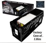 1 Case (5) BCW Black Long Comic Book Box Bins - Heavy Duty Acid Free Plastic