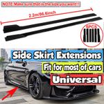 Glossy Black 86.6'' Side Skirt Extension For BMW E39 E46 E53 E90 E92 E93 E60 E61