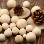 Natural Unfinished Solid HardWood Wood Wooden Balls Crafts /Game Dia 6-90mm