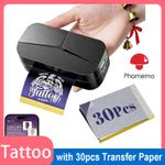 Portable Wireless Tattoo Stencil Printer with 30 Papers - Inkless & Rechargeable