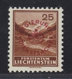 Liechtenstein official stamps 15 a ** 25 Rp. overprint red, mint condition, 130,-€