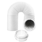 Cooker Hood Vent Hose 3m 5" 5.9" Duct Pipe Extension Coupler Connector Ring Kit