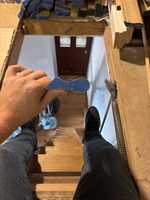 Solid Oak Pigs Ear Wall Handrail/corniche 3.6m in  length, 60mm Width 