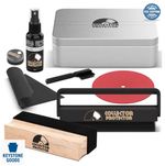 Vinyl Record Cleaning Kit Carbon Fiber Brush Velvet Wood Stylus Gel Antistatic
