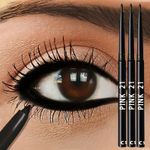 3Pcs Black Eyeliner Pencils Waterproof Long-Lasting Professional Makeup UK