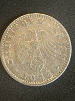 1942A German  WWII 50 Pfennig Coin