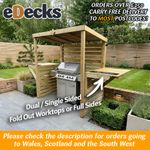 Eclipse BBQ Shelter with Optional Foldout Bar Top Treated Barbeque Shelter
