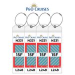 P&O Premium Luggage Tag Holders for Cruises - Set of 4 | Fits All P&O Ships
