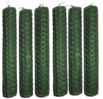 6 x 10cm (4 inch) GREEN BEESWAX SPELL CANDLES Money Wealth Prosperity Luck
