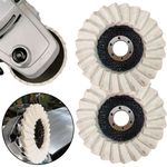 2X Wool Polishing Wheel Buffing Pads 115mm Flap Felt Disc Angle Grinder Metal