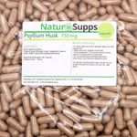 Psyllium Husk 750mg Capsules - Vegan and Vegetarian - NaturSupps