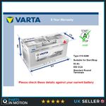 AGM Car Battery A5 Varta 019 AGM 850A 95Ah 5Yr Warranty 353x175x190 Start Stop