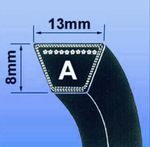 A SEC V BELT ( A SECTION BRANDED 13 x 8MM V BELT ) - CHOOSE SIZE IN INCHES)