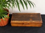 vintage wooden box with lid