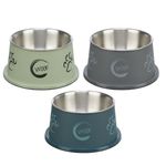 Trixie Long Ear Dog Bowl Food & Water Stainless Steel with Non-Slip Rubber Base