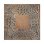 Plastic Faux Tin Ceiling Tiles Decor 3D Wall Panels PL61 Weather Copper 10pcs