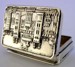 ENGLISH CAST SOLID STERLING SILVER WINDSOR CASTLE TOP BOX 1977