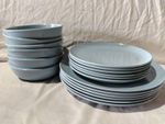 Melamine Ware 18 Piece Picnic Set Blue Excellent condition
