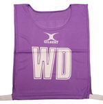 Gilbert Netball Bib Replacement Single Monochrome Bibs Purple - Size: S / M / L