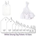 NEW WHITE STRUNG PRICE LABELS TIE ON TAGS Ideal for Jewellery,Gifts,watches,Ring