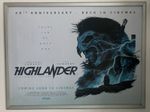 Highlander Rare Original Quad cinema Poster 40th Anniversary fantastic artwork