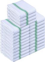 50x Plain 100% Cotton Tea Towels Set Cloths Green Kitchen Cleaning Dish Drying.