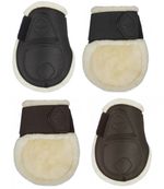 LeMieux CAPELLA Comfort Fleece & Leather FETLOCK ShowJumping Boots Black/Brown