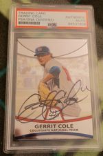 Gerrit Cole signed 2010 Bowman Platinum Baseball Rookie Card RC IP Auto PSA slab