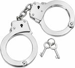 Metal Handcuffs with Keys Heavy Duty Security Handcuff Reusable Professional