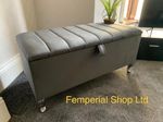 Ottoman Storage Panel Chesterfield Velvet Blanket Toy Box Pouffe Bench Footstool
