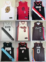 Portland Trail Blazers 0 Mens Short Sleeve T-Shirt Top Stitched S-XXL