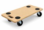 200kg Wheeled Platform Dolly Furniture Transporter Roller Trolley Wooden Board