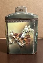 Antique Hand Painted Nippon Horse Portrait Humidor, 1890-1914