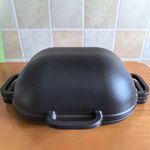 2in1 Cast Iron Bread Pot with Lid Dual Use Loaf Pan Seasoned Dutch Oven Tray Pan