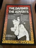 Framed The Adverts & The Damned Punk Tour Poster in Excellent Condition