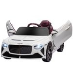 HOMCOM Bentley Bacalar Licensed 12V Kids Electric Ride-On w/ Remote - White