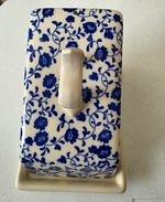 Vintage Haxby Ceramics Blue & White Floral Ceramic Wedge Cheese / Butter Dish.