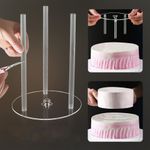 Multi-Layer Cake Stacking Kit with Platforms and Pillars - Dowel Stand Tier Rod