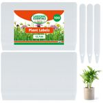 100-300 White Plastic Plant Labels Sticks | Waterproof Garden Markers Name Tags