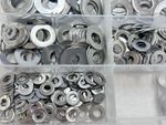 400Pcs Assorted Box of Flat Washers - Stainless Steel M4 M5 M6 M8 M10 M12 Washer