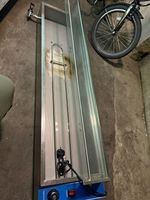 Freestanding Single Bulb Strip Warmer with Glass Guard, Infinite Control