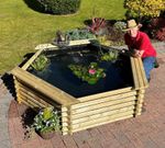 NORLOG 300 GALLON RAISED WOODEN POND GARDEN WATER FEATURE *EASY ASSEMBLY*