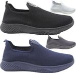 MENS SLIP ON LIGHTWEIGHT WALK SPORTS RUNNING PUMPS CASUAL TRAINERS SHOES SIZE UK