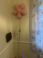IKEA SMILA BLOMMA Pink Flower Wall Lamp Light – Children's Bedroom Night Light