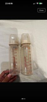 Tommee Tippee 2x 250ml Clear BPA-Free Baby Bottles Silicone Newborn Teats 0m+