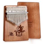 Kalimba Thumb Piano 17 Keys Portable Wood Mbira Finger Piano Gift for Kids Adult