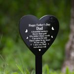 Fathers Day Memorial Plaque Dad Grave Stake Ornament Remembrance Item
