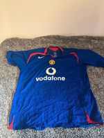 Vintage Manchester United Away Football Shirt 2005/06 Size XL Original Nike Blue