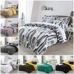 Reversible Printed Duvet Quilt Cover Luxury Bedding Set Single Double King Size