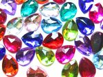 Closing Down Bargain! 9x17 or 13X18mm Teardrops Acrylic Rhinestone Gem Flatback